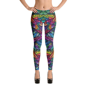Fashion Leggings | Fancy | Colorful Feathers | ACES INFINITY