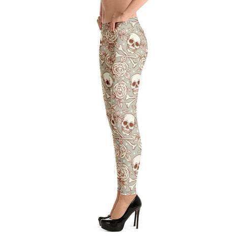 Fashion Leggings | Skulls & Roses | ACES INFINITY