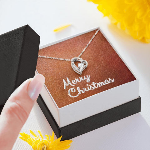 Forever Love Necklace with Message Card (Merry Christmas) | 