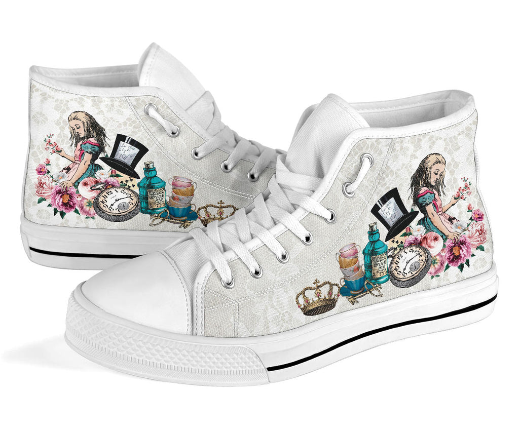Kids High Top Sneakers - Alice in Wonderland Gifts #101 US3