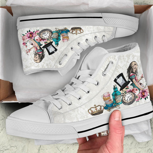 High Top Sneakers - Alice in Wonderland Gifts #101 Colorful 