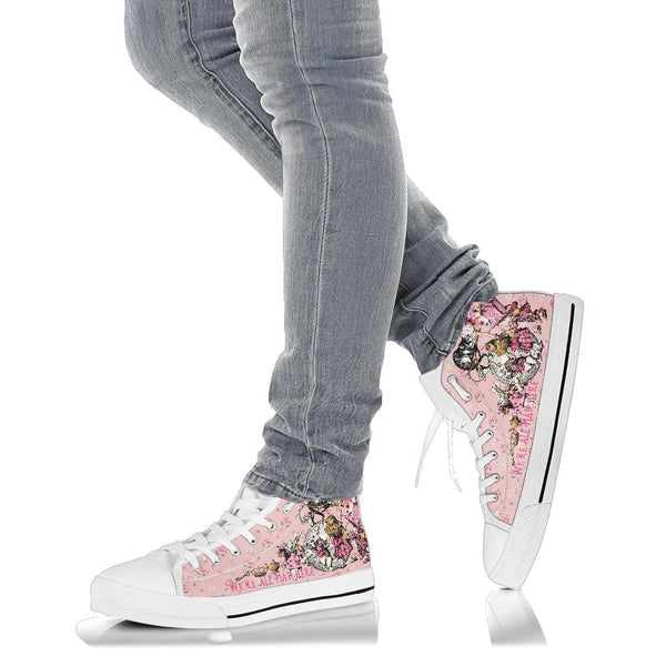 High Top Sneakers - Alice in Wonderland Gifts #101 Pink