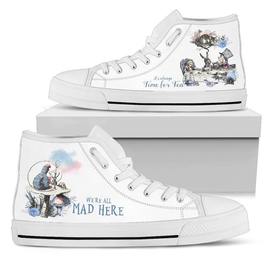 High Top Sneakers - Alice in Wonderland Gifts #101 White | 
