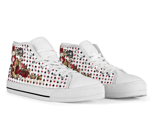 High Top Sneakers - Alice in Wonderland Gifts #103 Red 