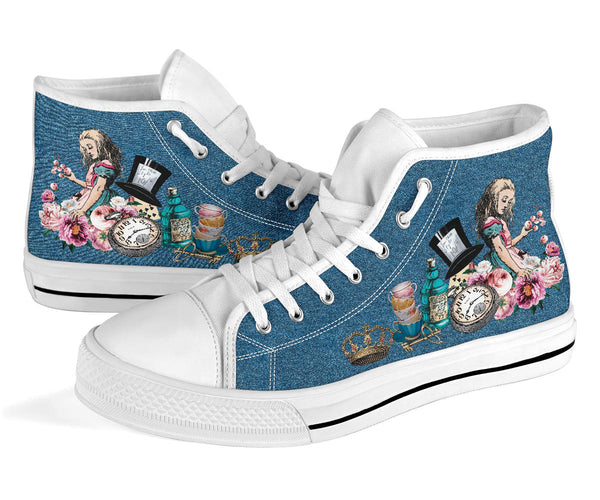 High Top Sneakers - Alice in Wonderland Gifts #104 Colorful 