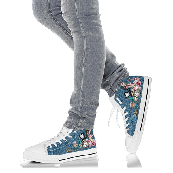 High Top Sneakers - Alice in Wonderland Gifts #104 Colorful 