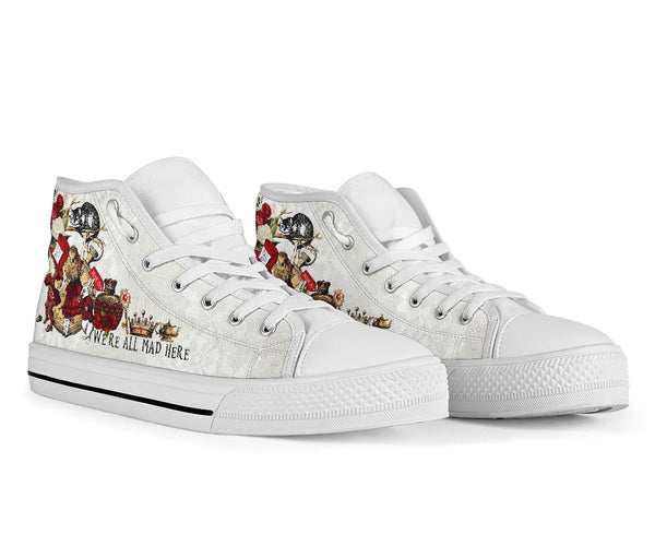 High Top Sneakers - Alice in Wonderland Gifts #104 Red 