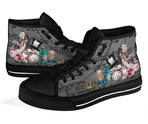 High Top Sneakers - Alice in Wonderland Gifts #105B Colorful