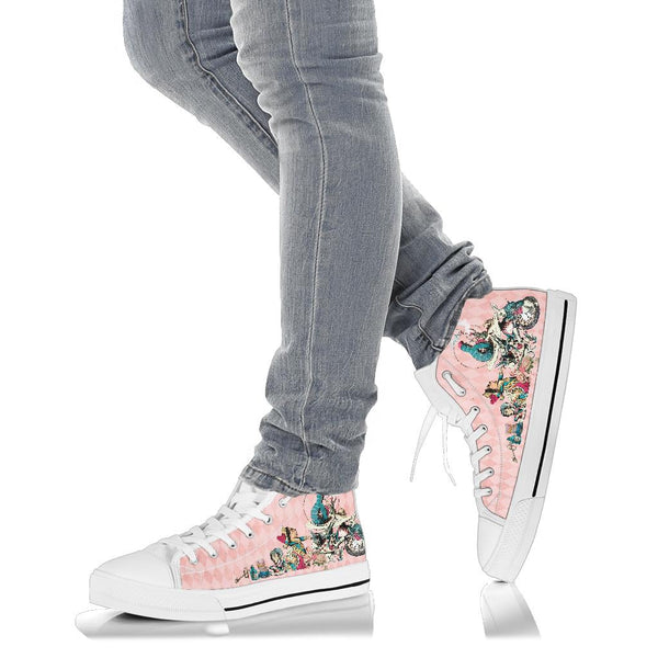 High Top Sneakers - Alice in Wonderland Gifts #106 Colorful 