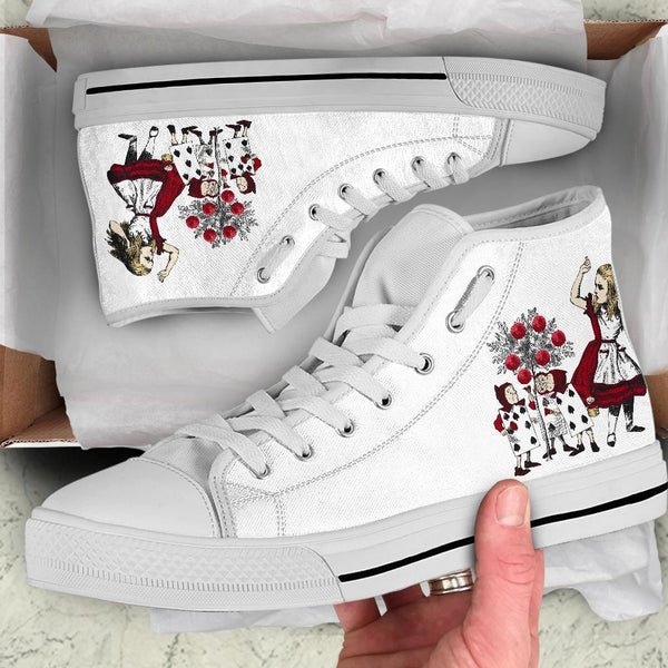 High Top Sneakers - Alice in Wonderland Gifts #31 White | 