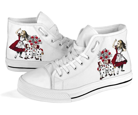 High Top Sneakers - Alice in Wonderland Gifts #31 White | 