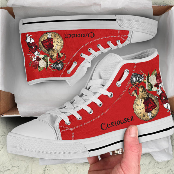 High Top Sneakers - Alice in Wonderland Gifts #32 Red