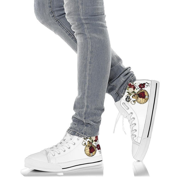 High Top Sneakers - Alice in Wonderland Gifts #32 White | 