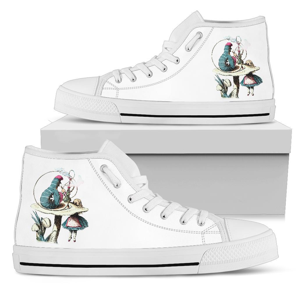 High Top Sneakers - Alice in Wonderland Gifts #41 White/Pink