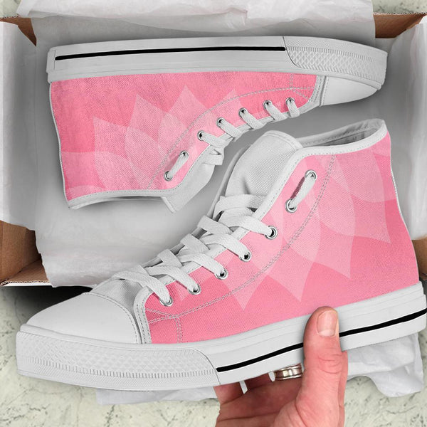 High Top Sneakers - Blush Pink Graphic | Custom High Top 