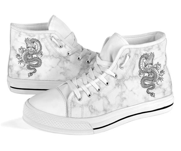 High Top Sneakers - Dragon #101 | Custom Canvas Shoes