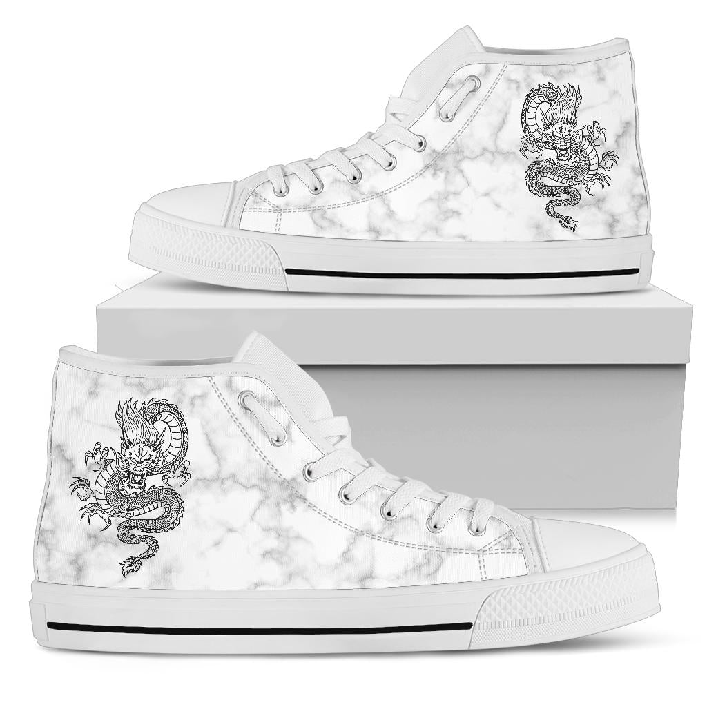 High Top Sneakers - Dragon #101 | Custom Canvas Shoes
