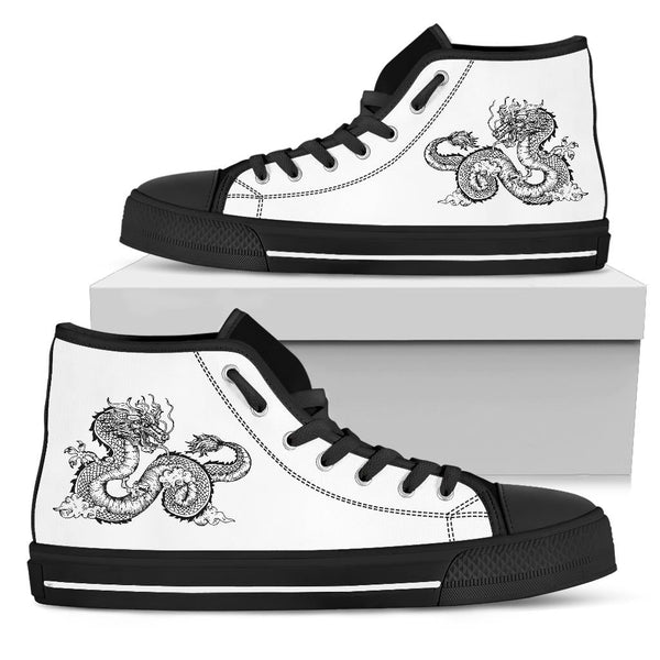 High Top Sneakers - Dragon #102 | Custom Canvas Shoes
