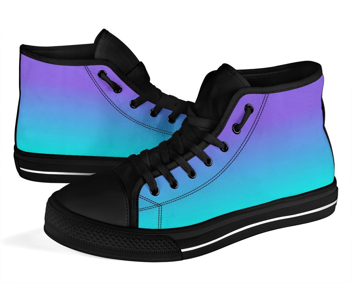 High Top Sneakers Gradient in Purple and Turquoise ACES INFINITY