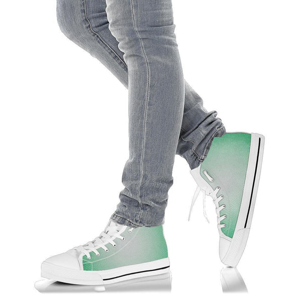 High Top Sneakers - Green Ombre | Custom High Top Shoes 