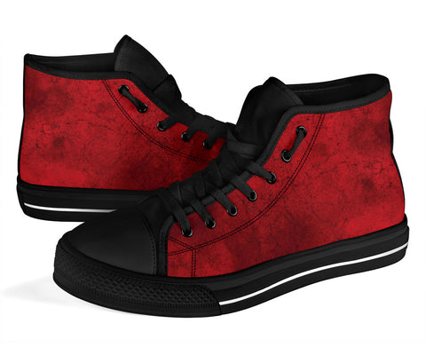 High Top Sneakers - Grunge Red | Birthday Gifts Gift Idea