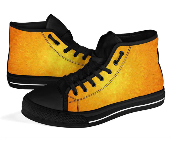 High Top Sneakers - Orange | Custom High Top Shoes Patterned