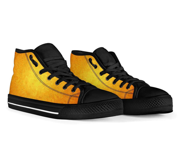 High Top Sneakers - Orange | Custom High Top Shoes Patterned