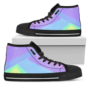 High Top Sneakers - Pastel Blocks (Black) | Custom High Top 