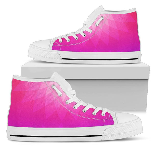 High Top Sneakers - Pink Graphic | Blush Pink Flat Shoes 