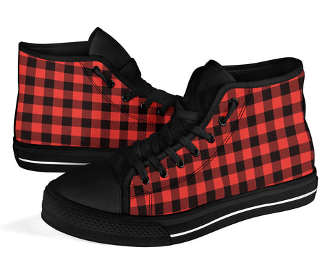 High Top Sneakers - Red Checks #101 | Birthday Gifts Gift