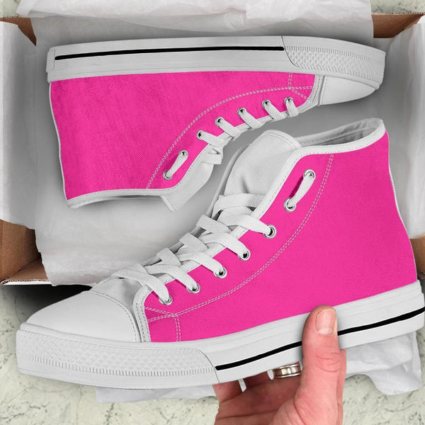 High Top Sneakers - Simply Pink | Blush Pink Flat Shoes 