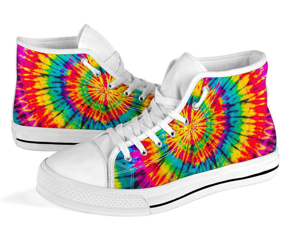 ES High Top Sneakers - Tie Dye Design #116 | Custom Shoes