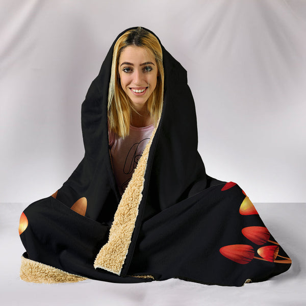 Hooded Blanket - Mushroom #101 Black | Custom Kids and Adult