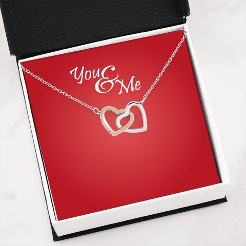 Interlocking Heart Necklace | Message Card - You & Me | ACES