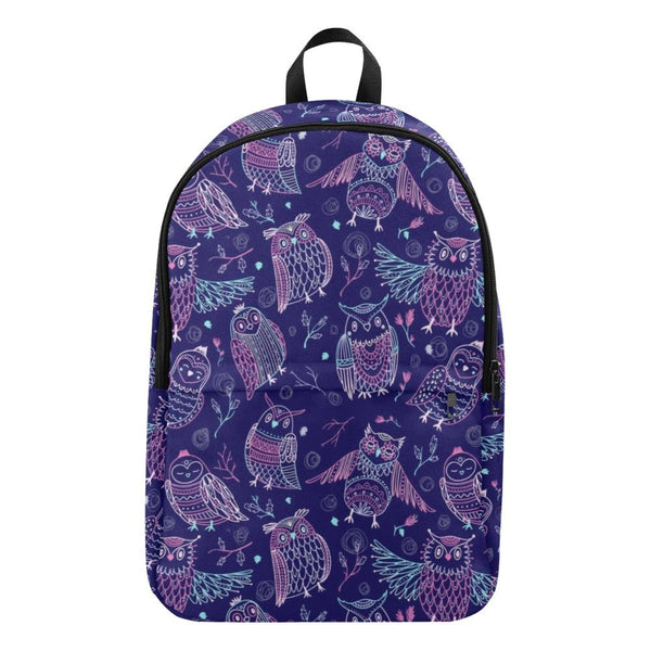 Laptop Backpack (Nylon) - Purple Owls | ACES INFINITY