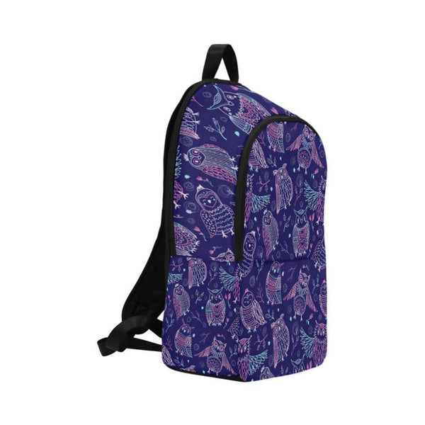 Laptop Backpack (Nylon) - Purple Owls | ACES INFINITY