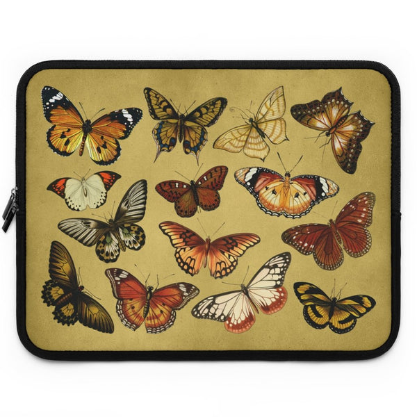 Laptop Sleeve-Vintage Butterflies 101 Custom Laptop Sleeve 