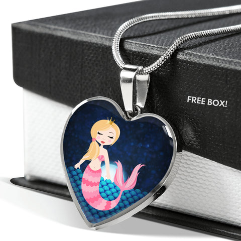 Mermaid Necklace - Heart Pendant #102 | Mermaid Gifts for 