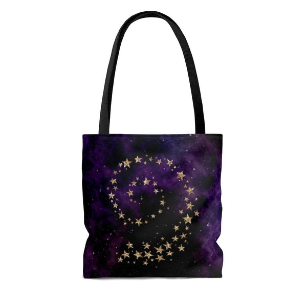 Premium Polyester Tote Bag - Galaxy #100 Swirl Stars | Small