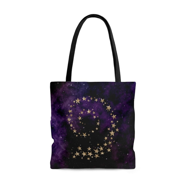 Premium Polyester Tote Bag - Galaxy #100 Swirl Stars | Small