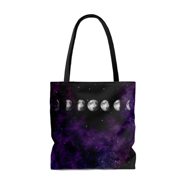 Premium Polyester Tote Bag - Moon Phases #100 Galaxy 