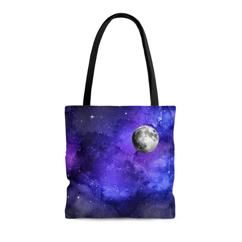Premium Polyester Tote Bag - Moon Phases #102 Galaxy 