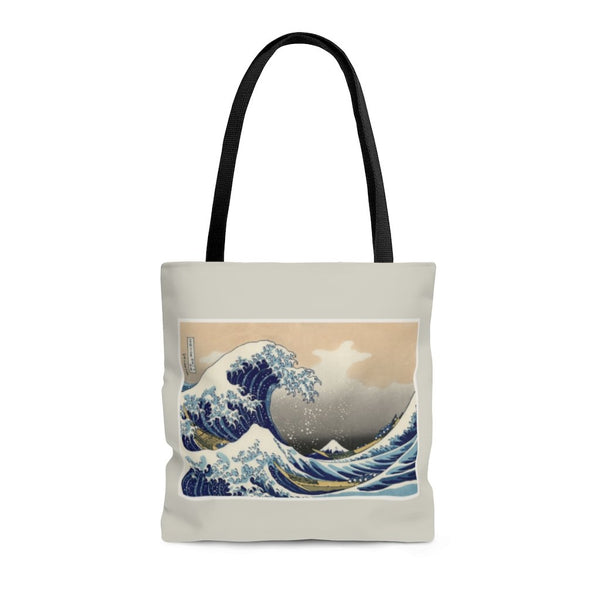 Premium Polyester Tote Bag - Vintage Art #301 The Great Wave