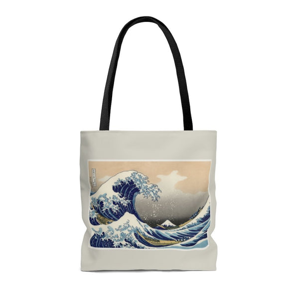 Premium Polyester Tote Bag - Vintage Art #301 The Great Wave