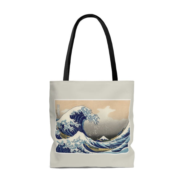 Premium Polyester Tote Bag - Vintage Art #301 The Great Wave