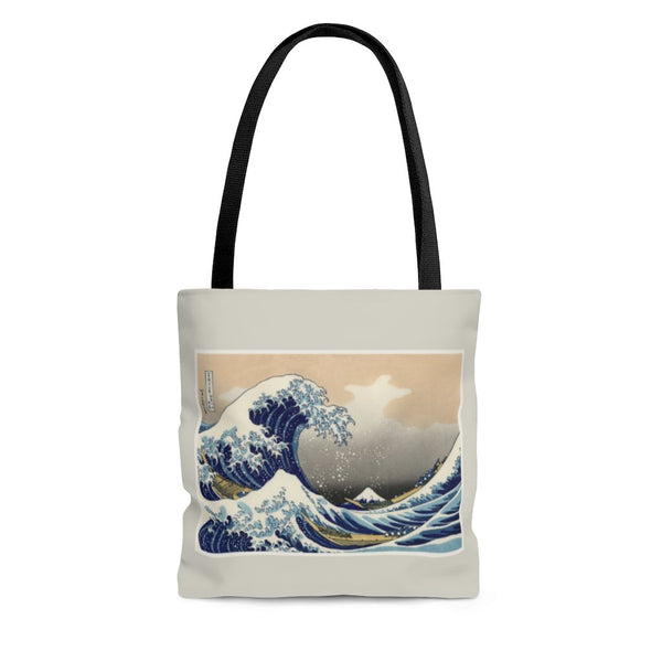 Premium Polyester Tote Bag - Vintage Art #301 The Great Wave