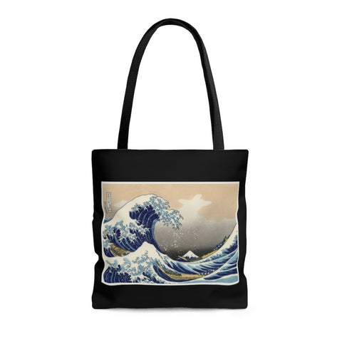 Premium Polyester Tote Bag - Vintage Art #302 The Great Wave