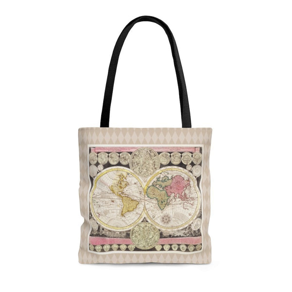 Premium Polyester Tote Bag - Vintage Art #501 Vintage World 