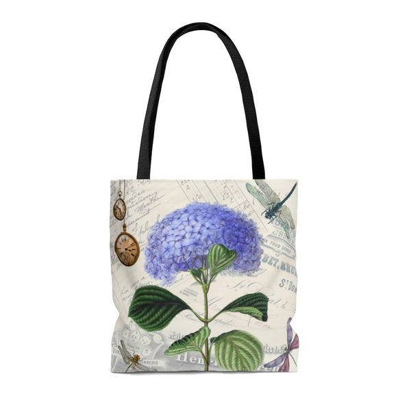 Premium Polyester Tote Bag - Vintage Flower Art #101 Vintage