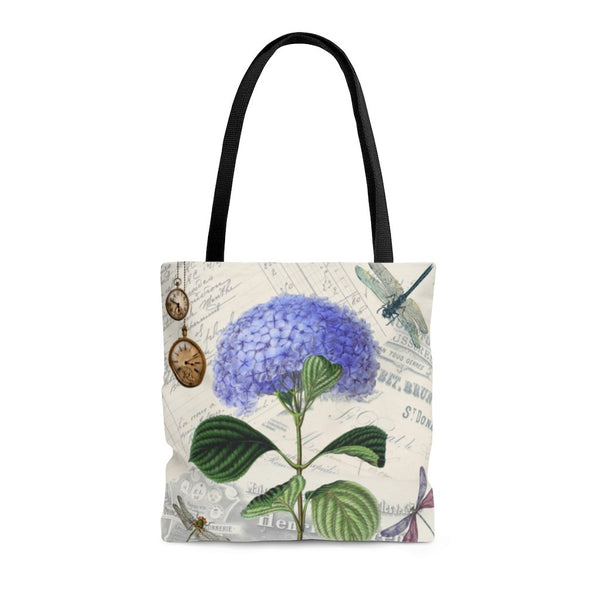 Premium Polyester Tote Bag - Vintage Flower Art #101 Vintage